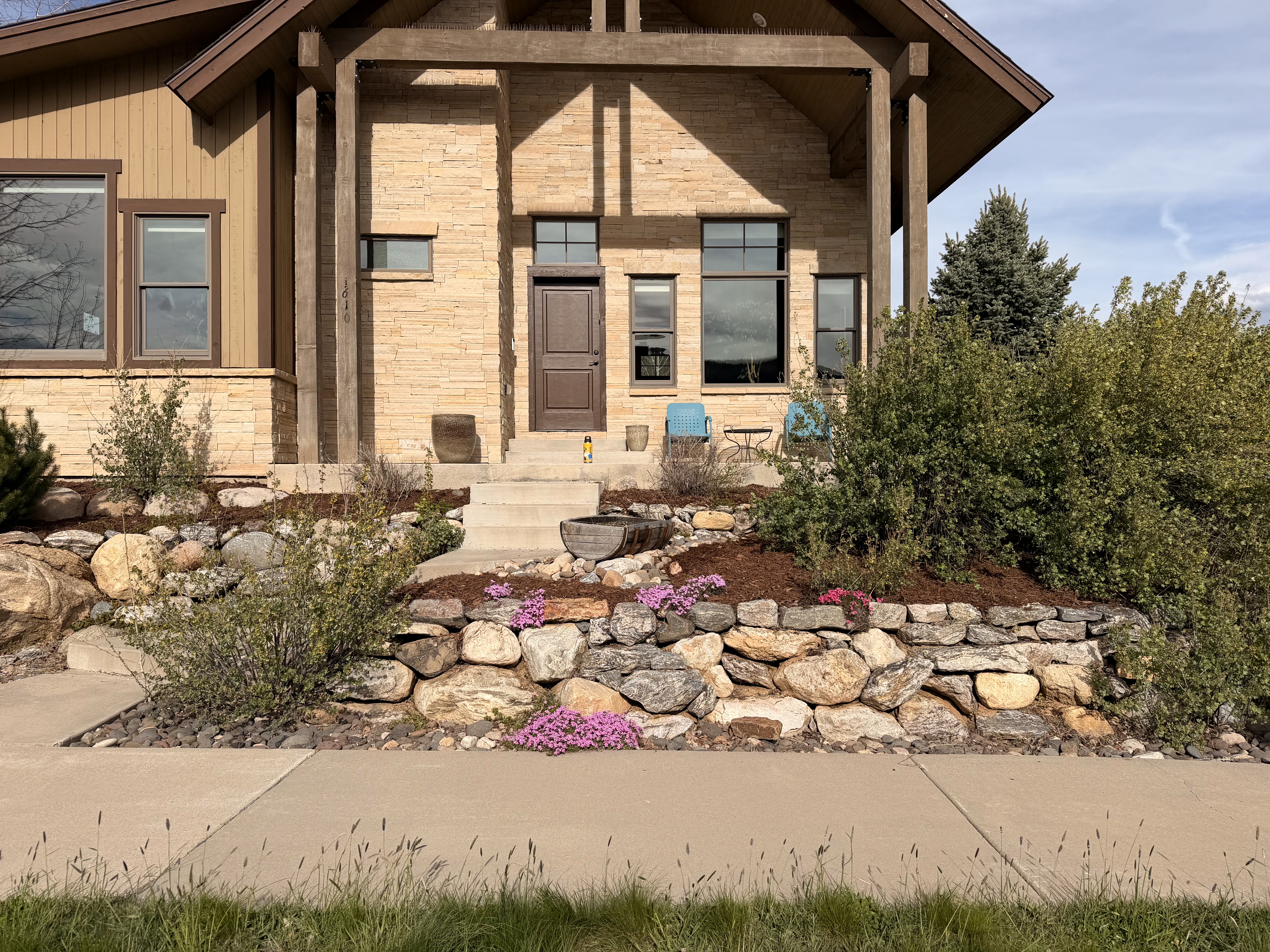 One of Sam's completed landscaping jobs in Steamboat Springs