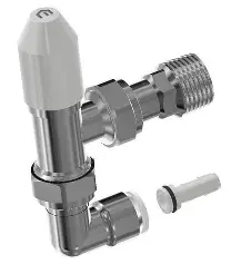 Myson Matchmate Lockshield c/w Pushfit 90 Degree Elbow 15mm