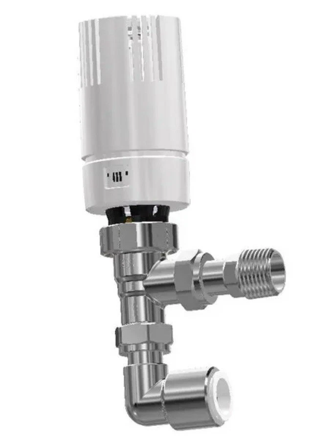 TRV2 10mm TRV Angle Chrome C/W Pushfit 90 Degree Elbow