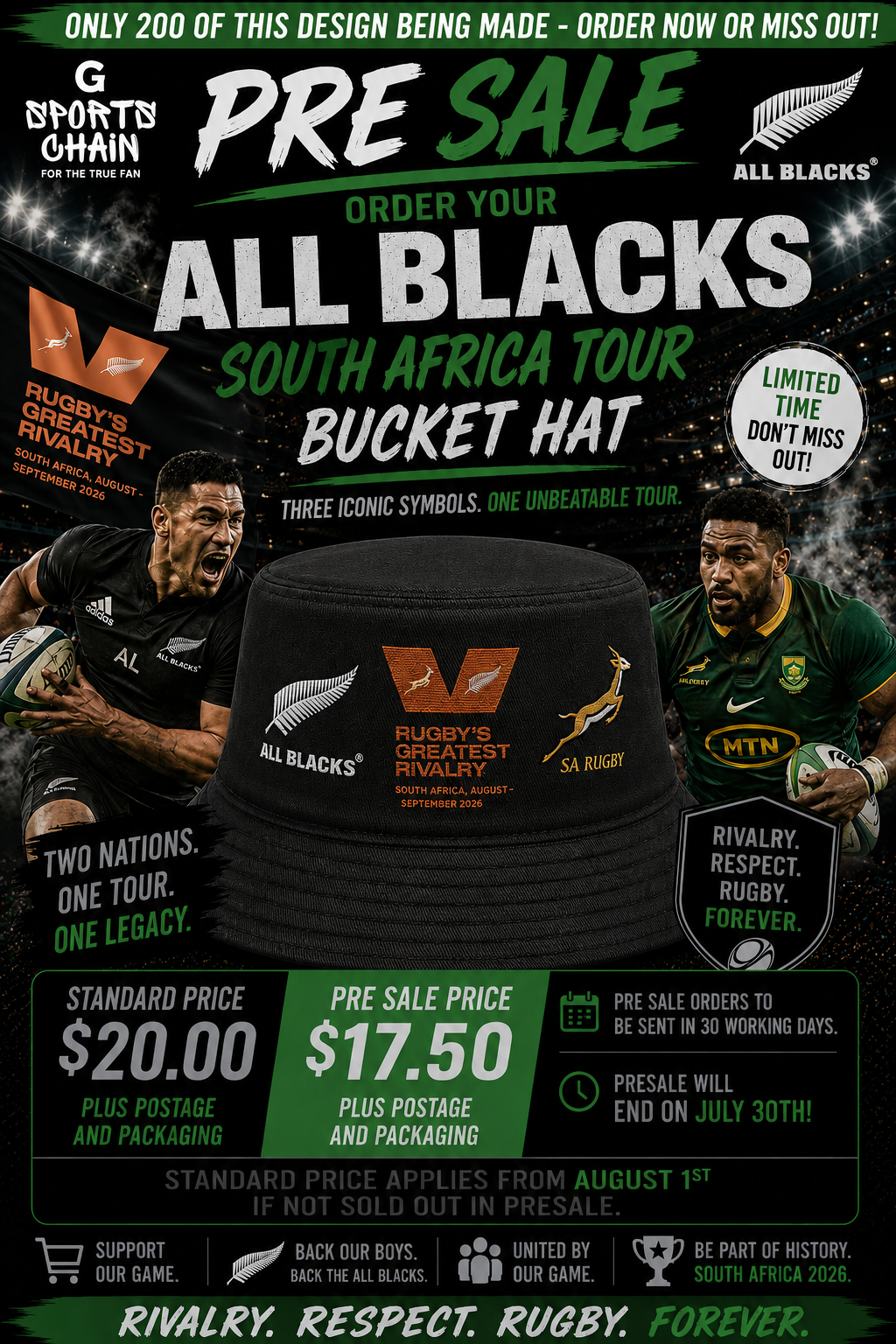 All Blacks — South Africa Tour 2026 (Black)