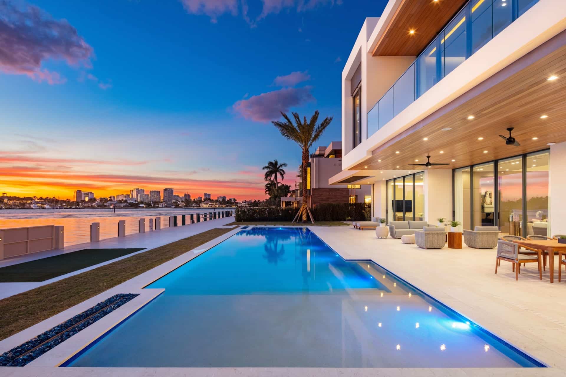 Waterfront Property Evening View