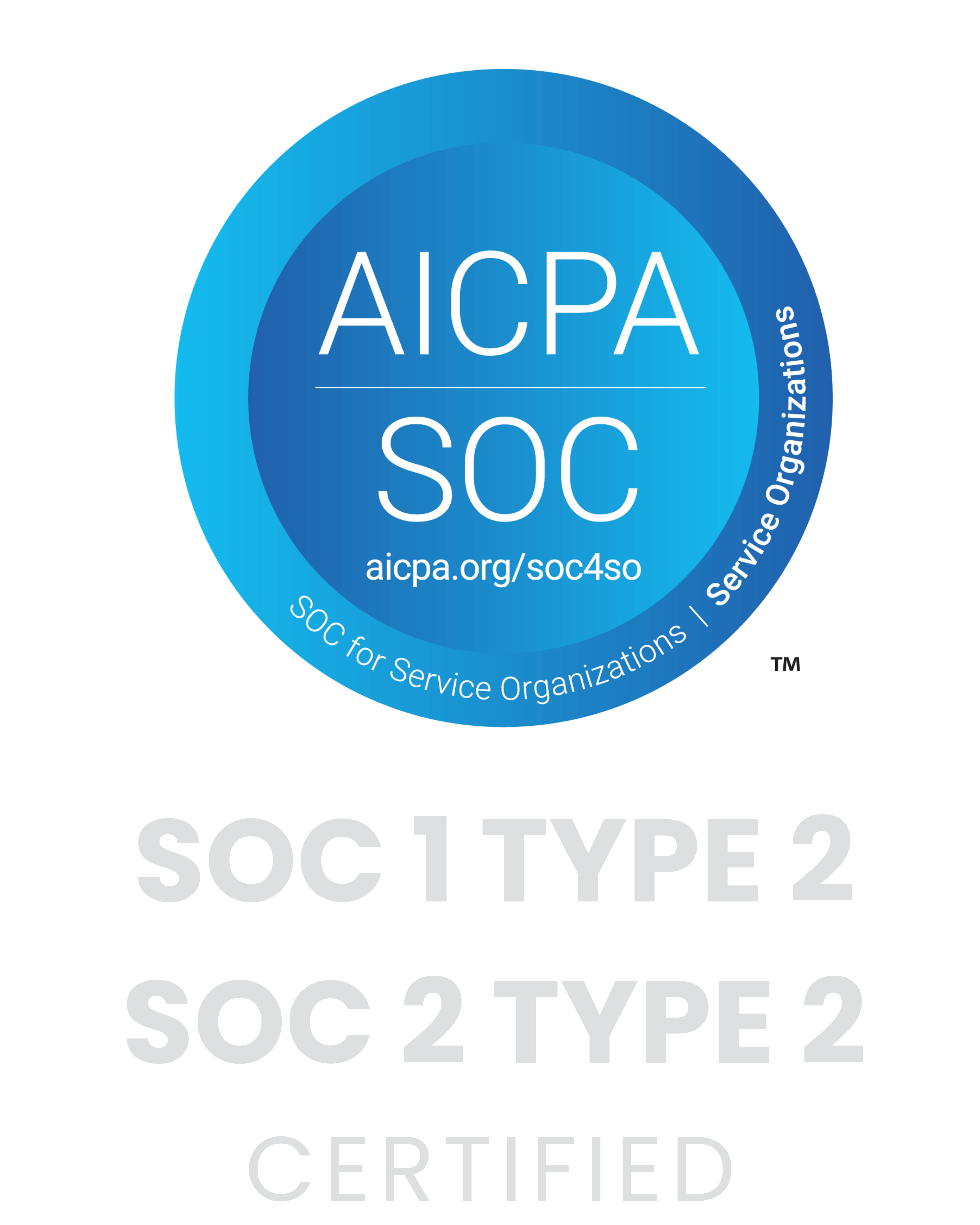 AICPA SOC 1 Type 2 & SOC 2 Type 2 Certified