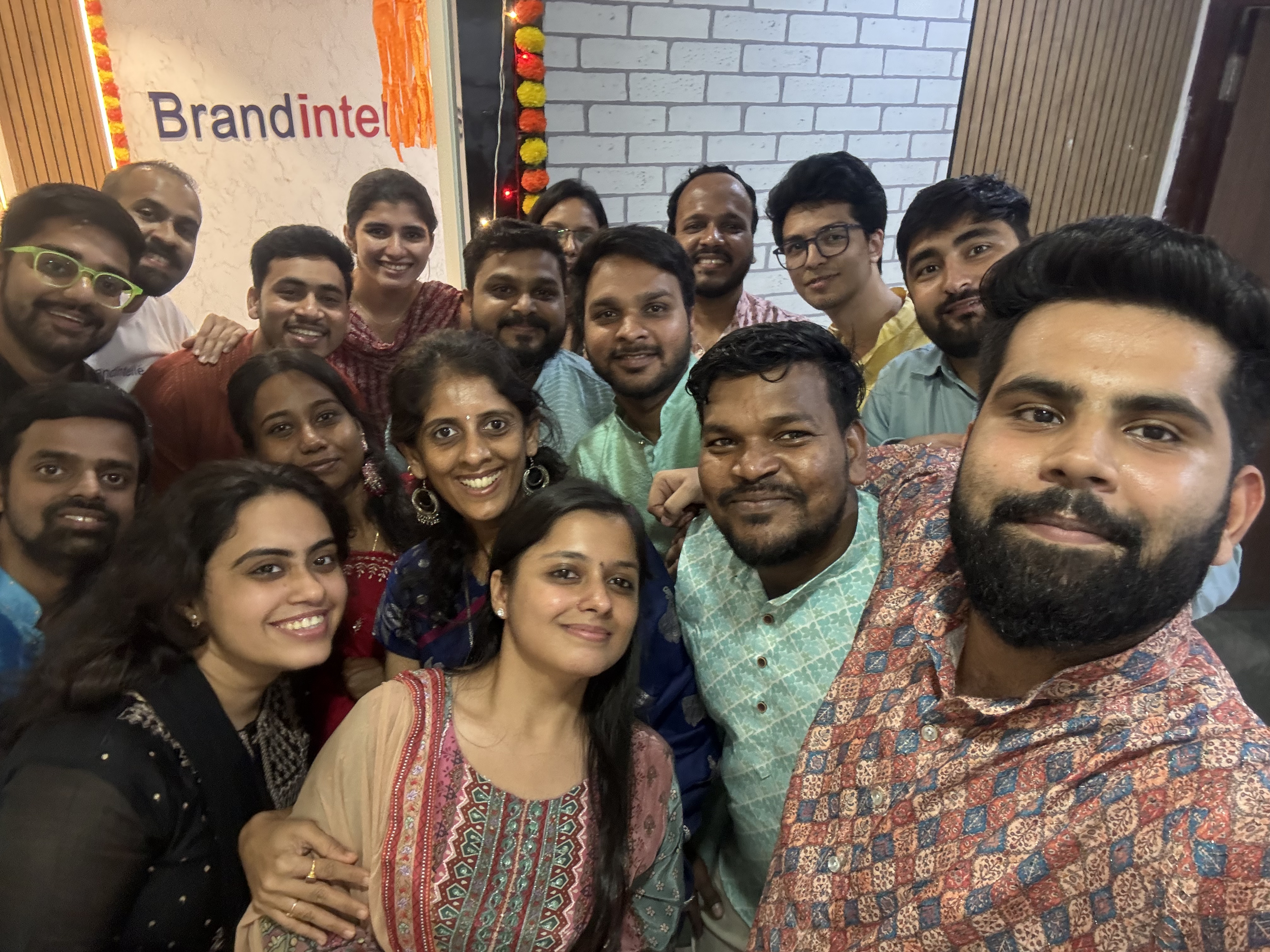 Brandintellé team selfie at the office