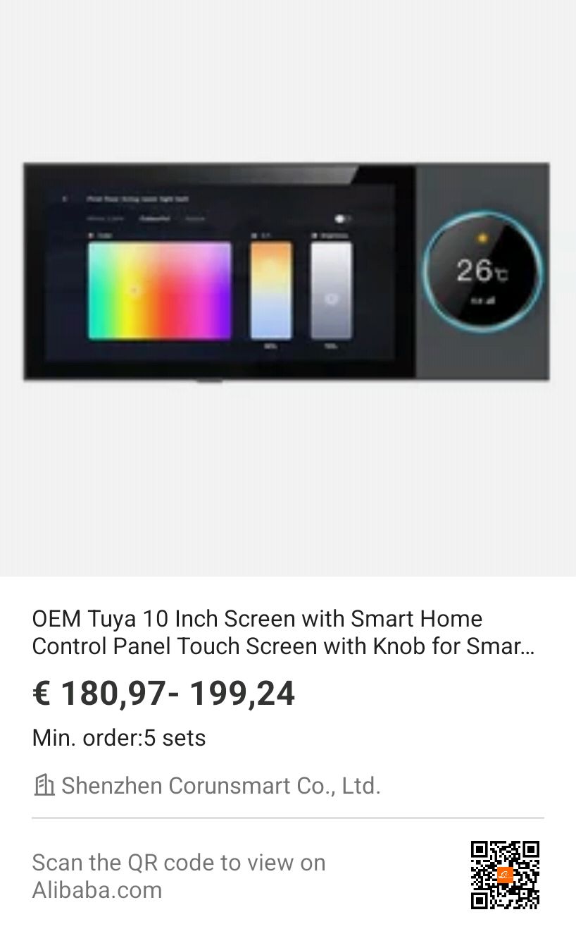 Tuya 10" Smart Home Touch-Panel mit Drehregler