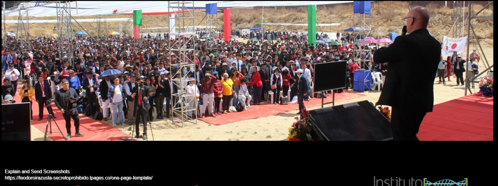 Conferencia masiva en Cusco, Peru - más de 20.000 asistentes