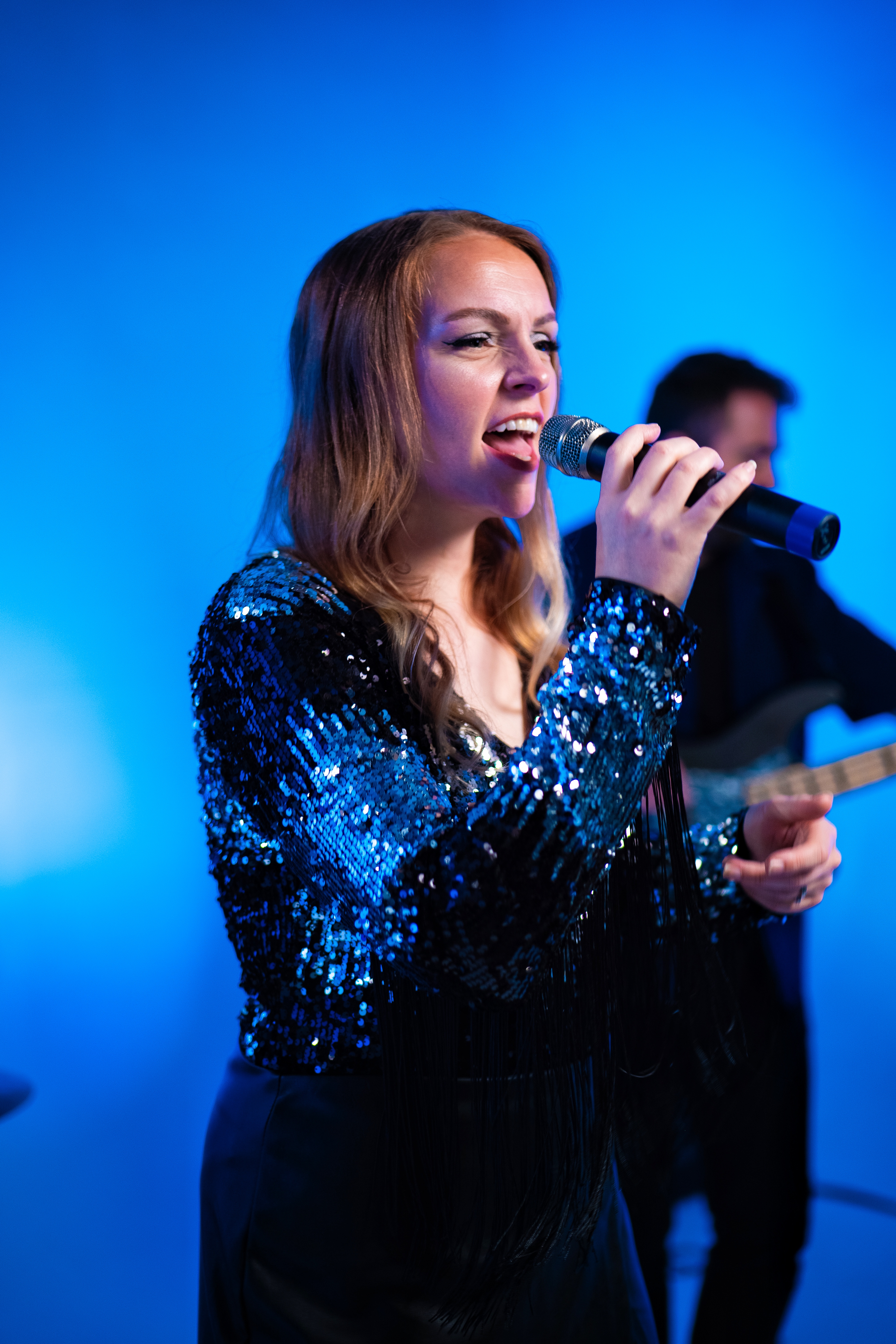 Lead vocalist singing