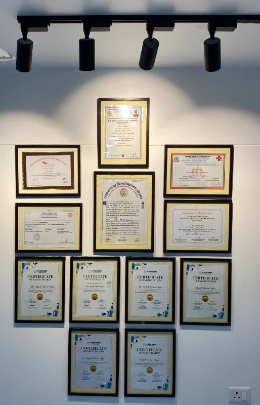 Dr. Rupali certifications and achievements
