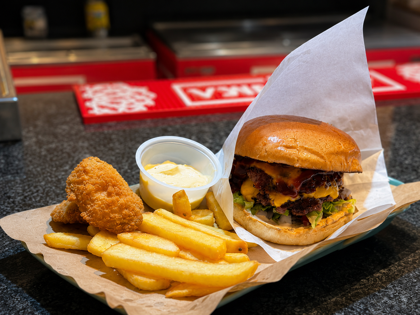 Bamba smash burger meal