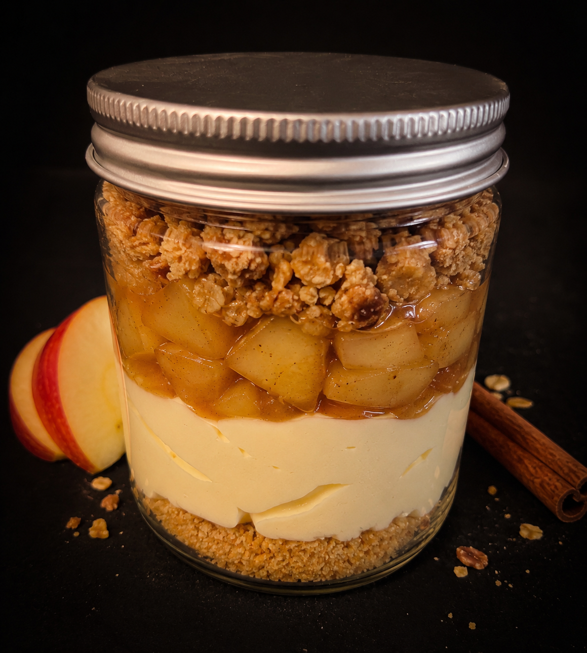 Apple crumble jars