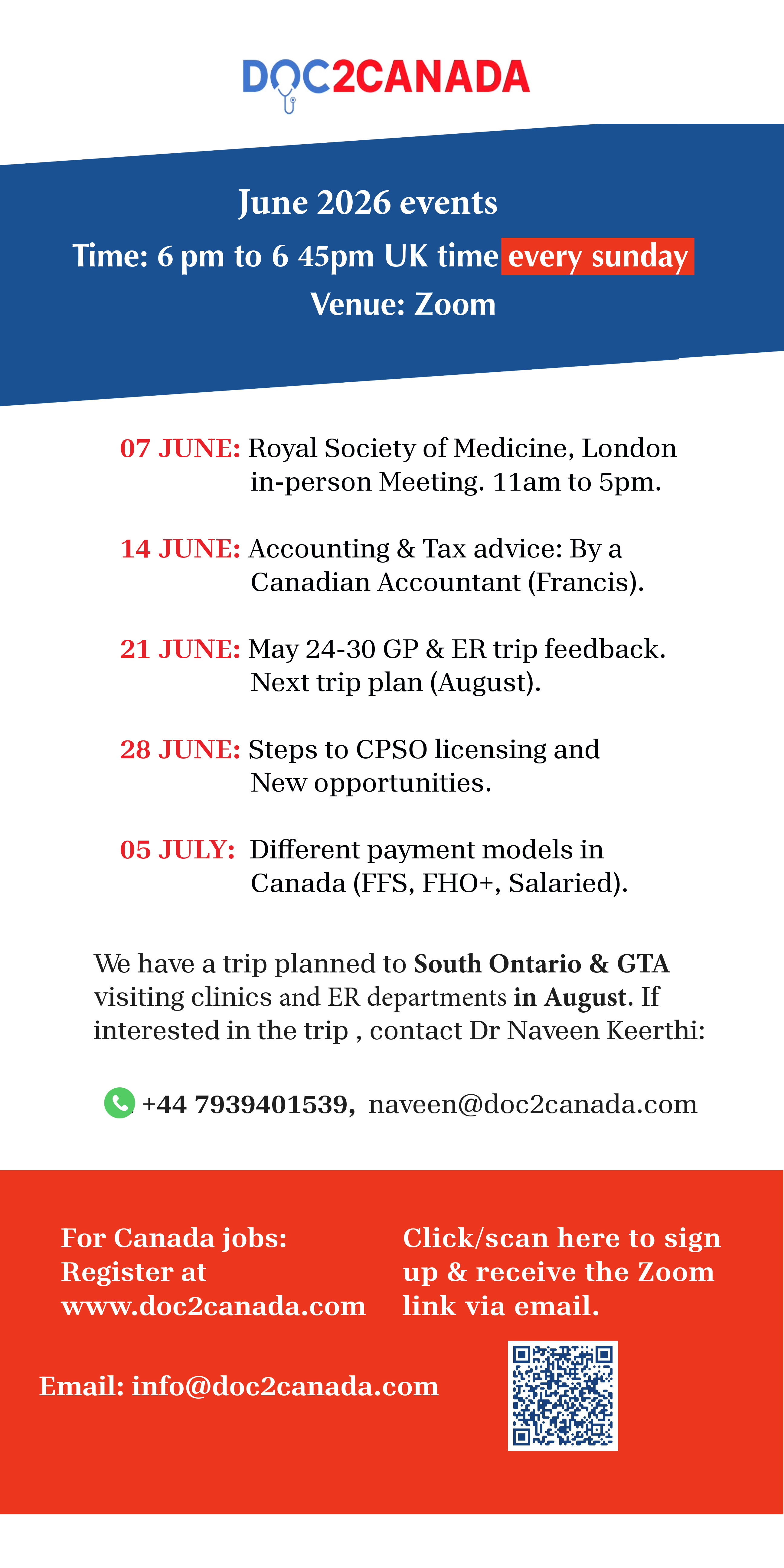 June 2026 Canada Essentials schedule
