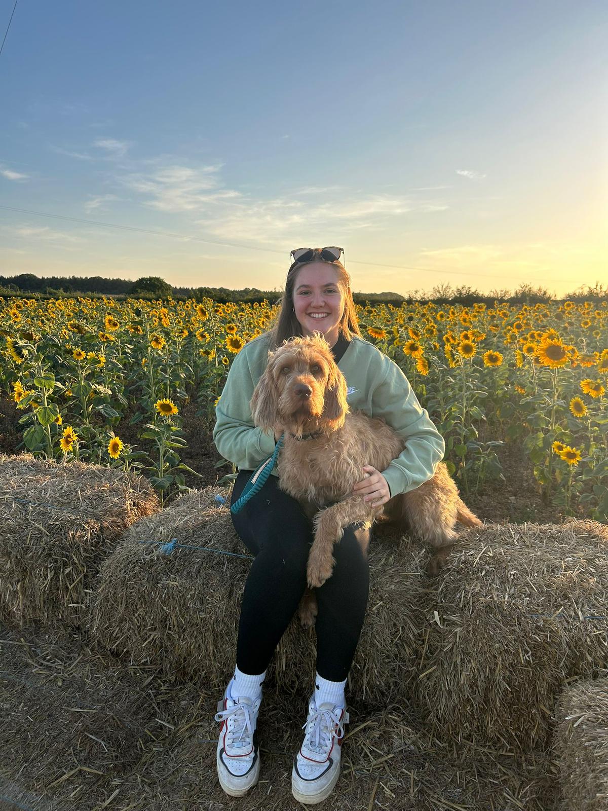Laura from Craven Canines with her Hungarian Wirehaired Vizsla Margot — professional mantrailing trainer in Wiltshire