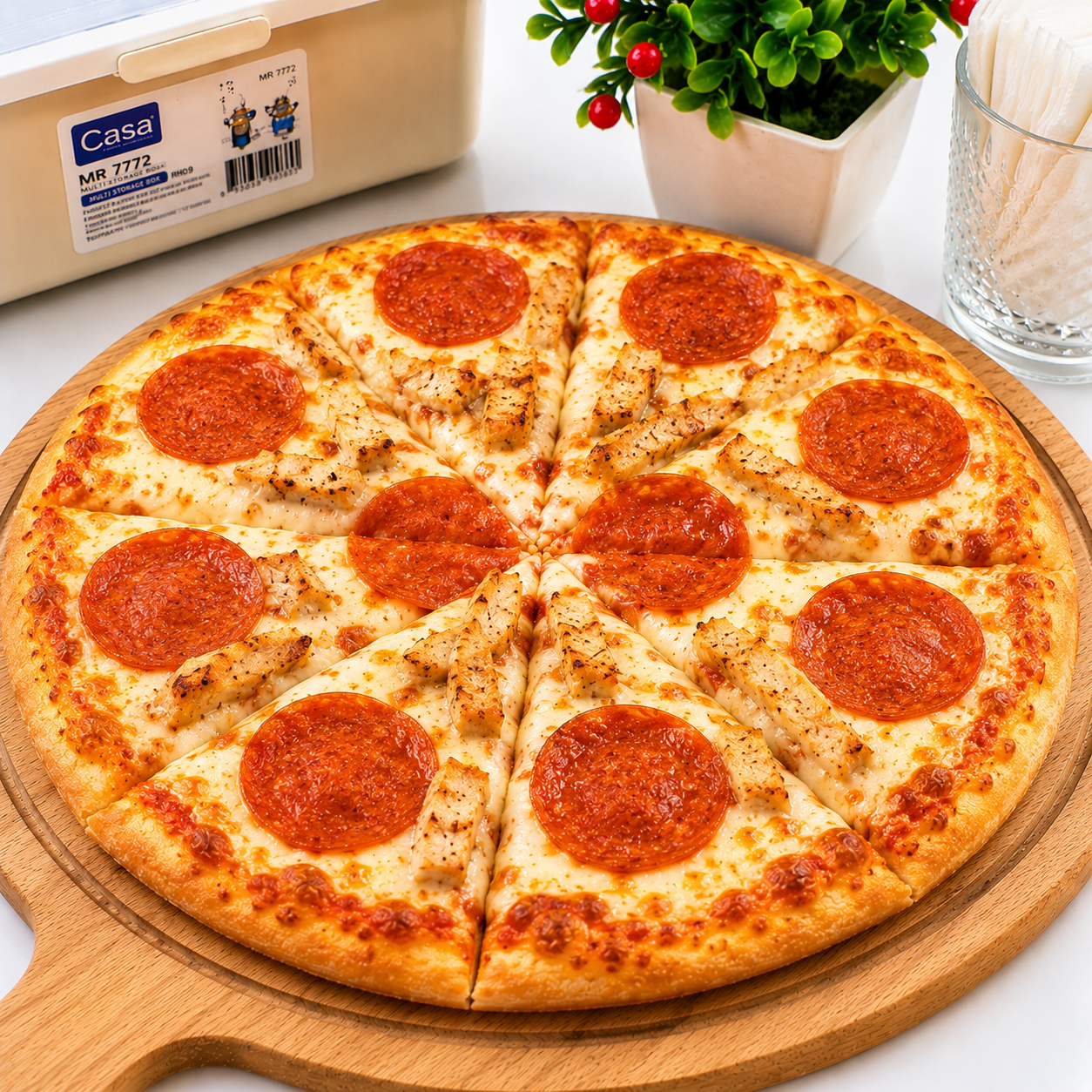 Chicken Pepperoni Pizza
