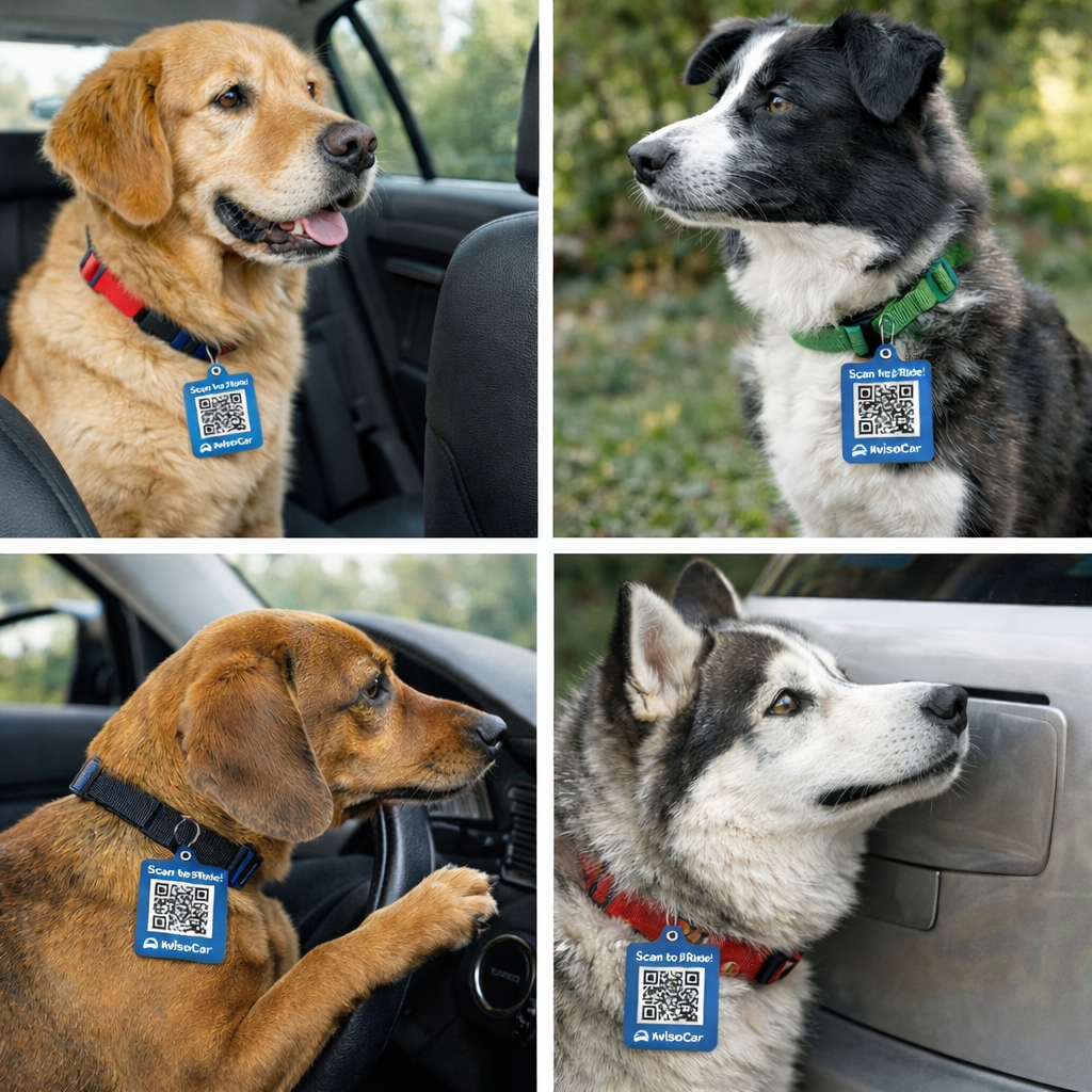 Mascotas con placas QR AvisoCar