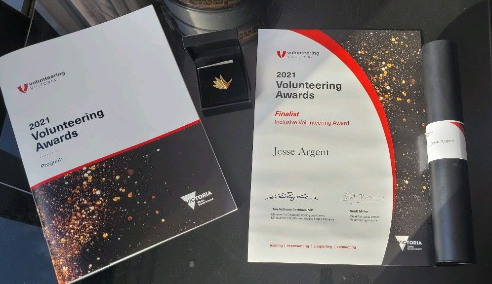 Finalist — Inclusive Volunteering Award — Volunteering Victoria · 2021 Volunteering Awards