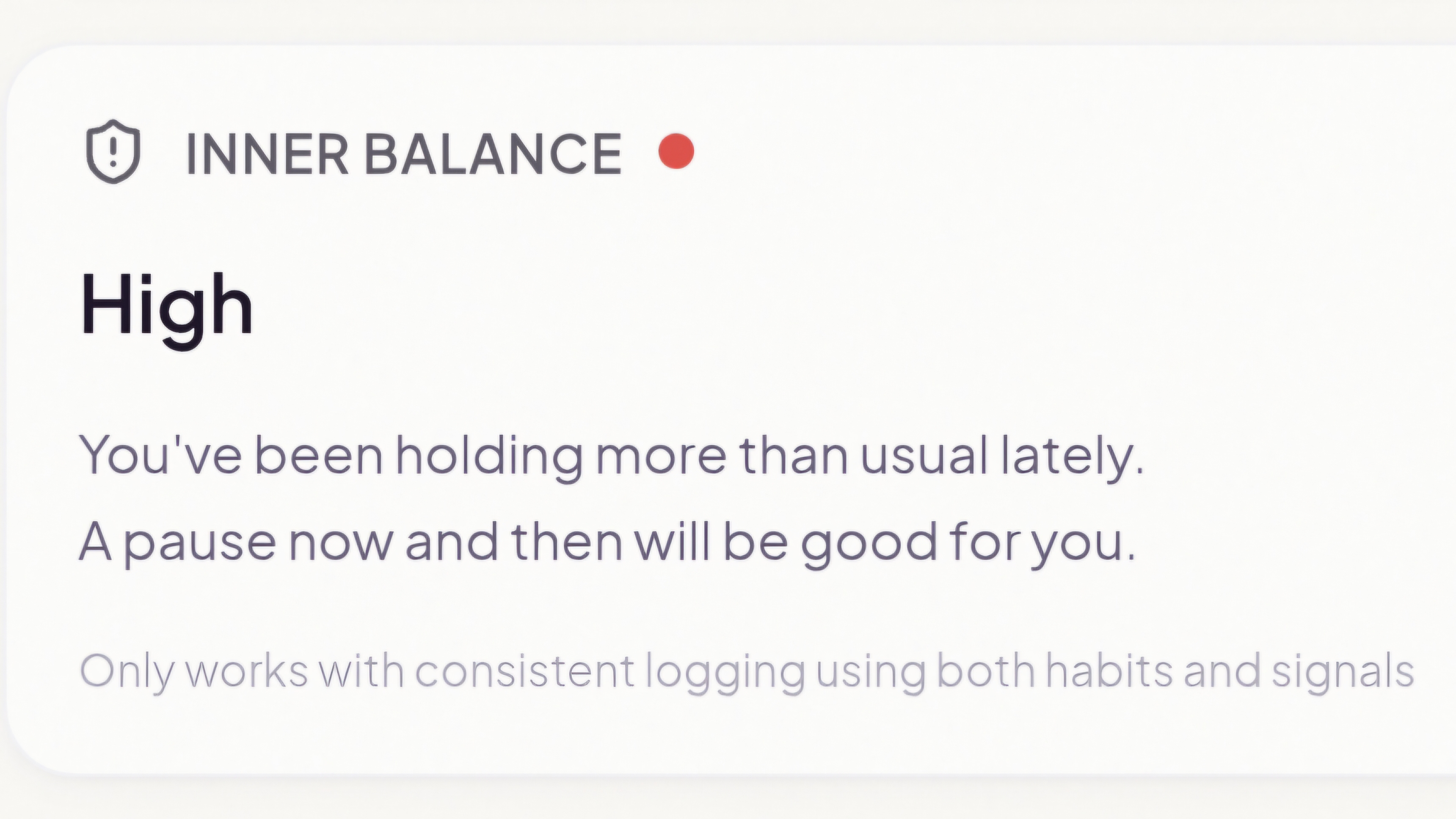 Mooduna Inner Balance preview — High stress tier with a supportive note