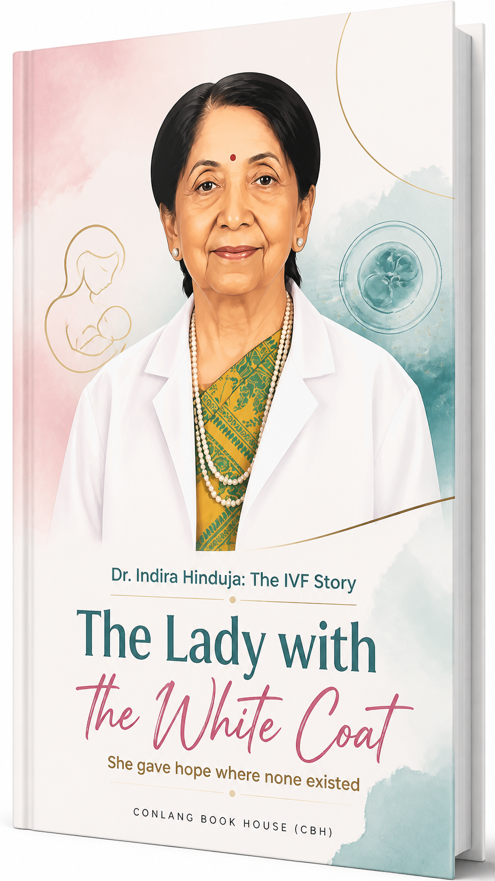 The Lady with the White Coat — Dr. Indira Hinduja cover