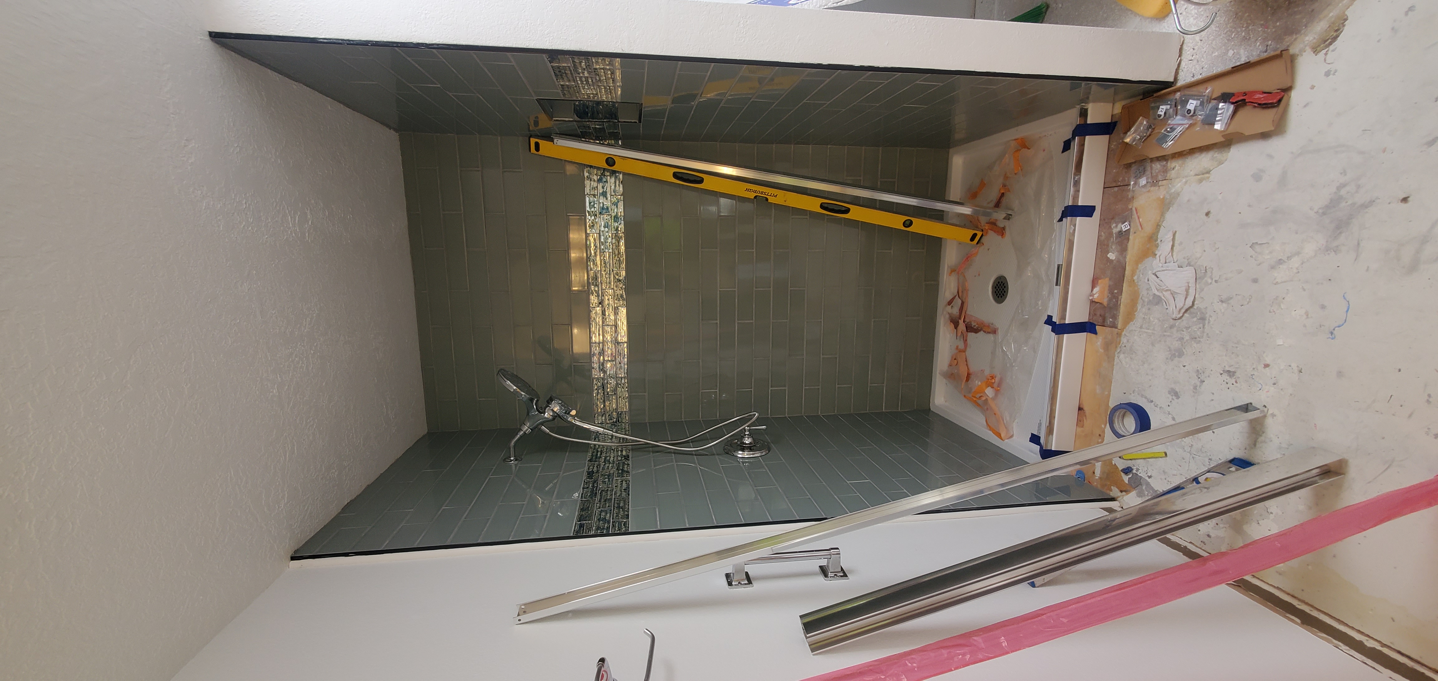 Glass Subway Tile Install