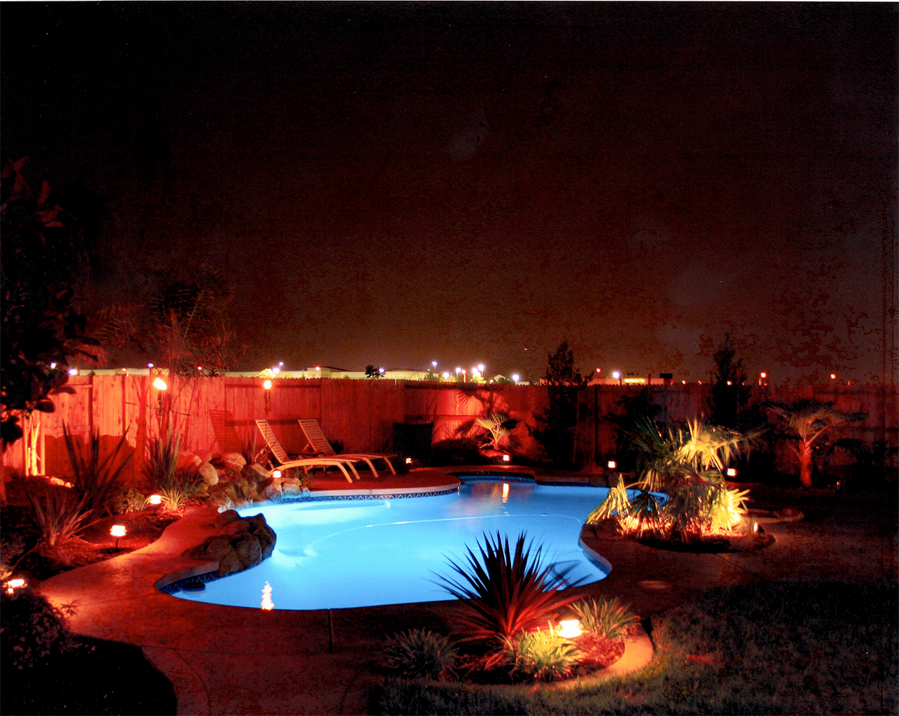 Noisy low-light pool photo
