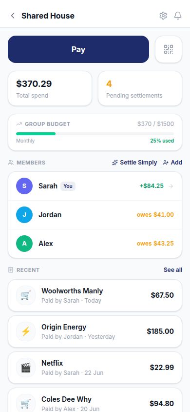 Chasy group balances screen