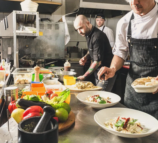 Cucina professionale di ristorante