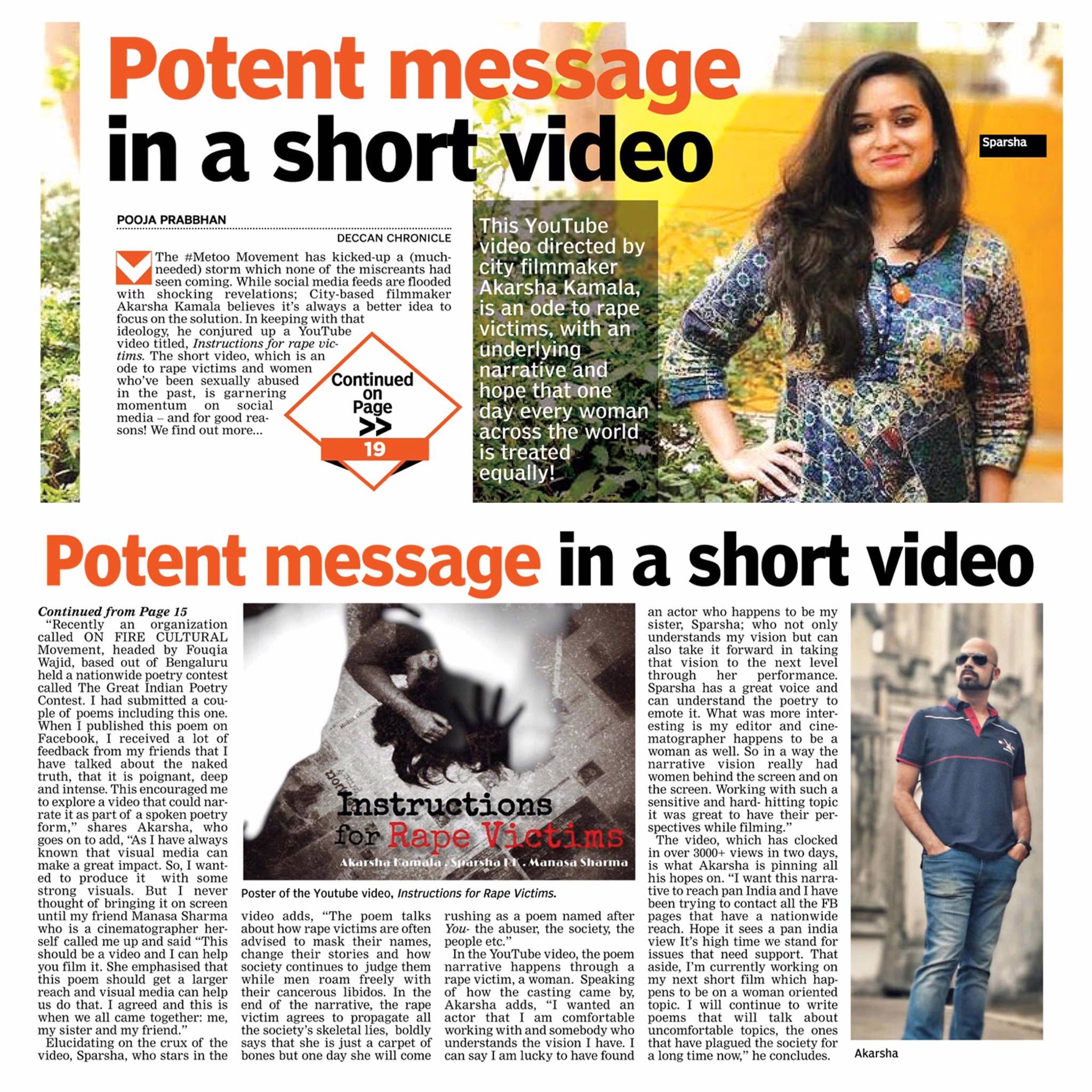 Potent Message in a Short Video