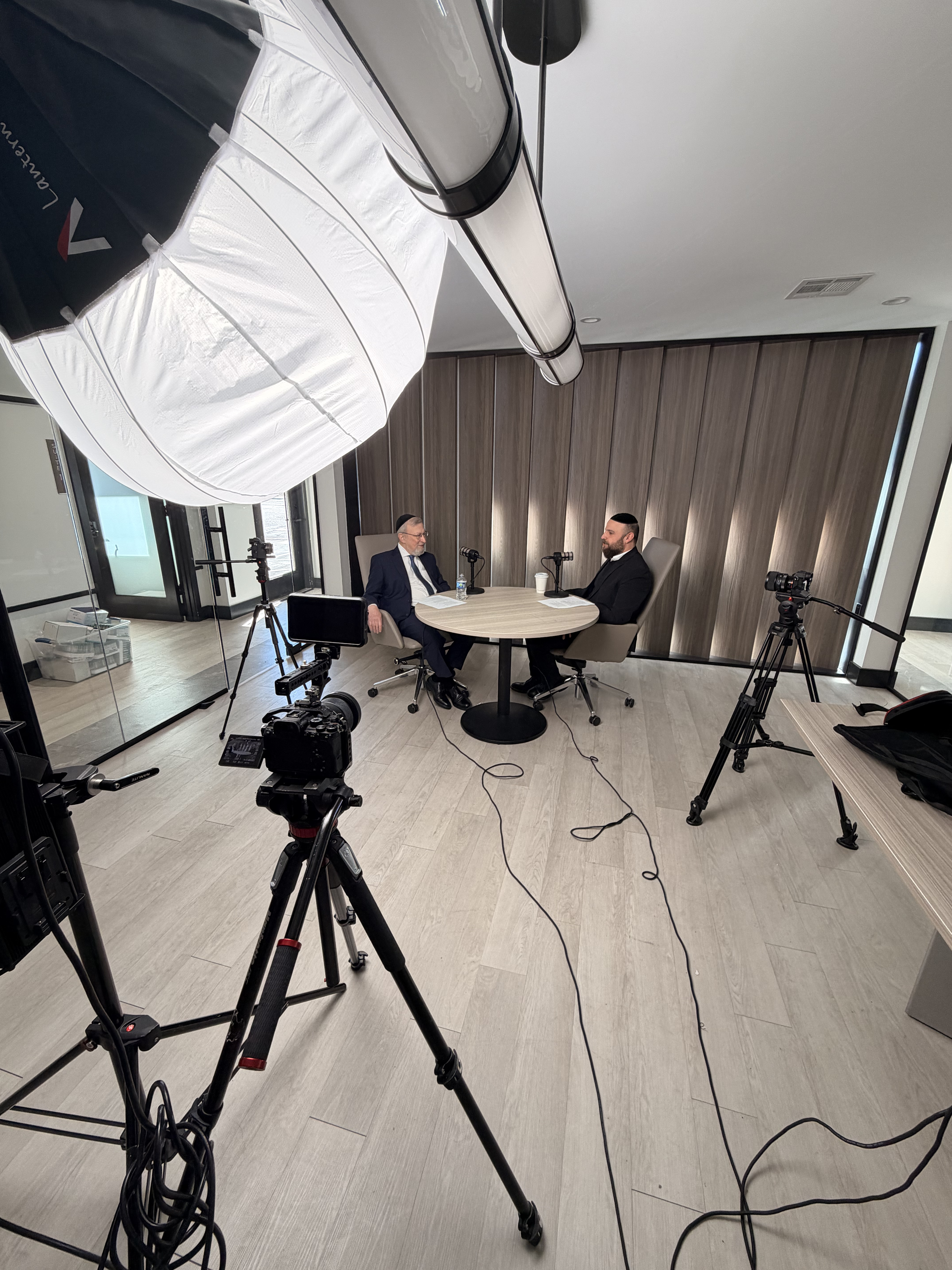 Behind the scenes — podcast interview with two hosts
