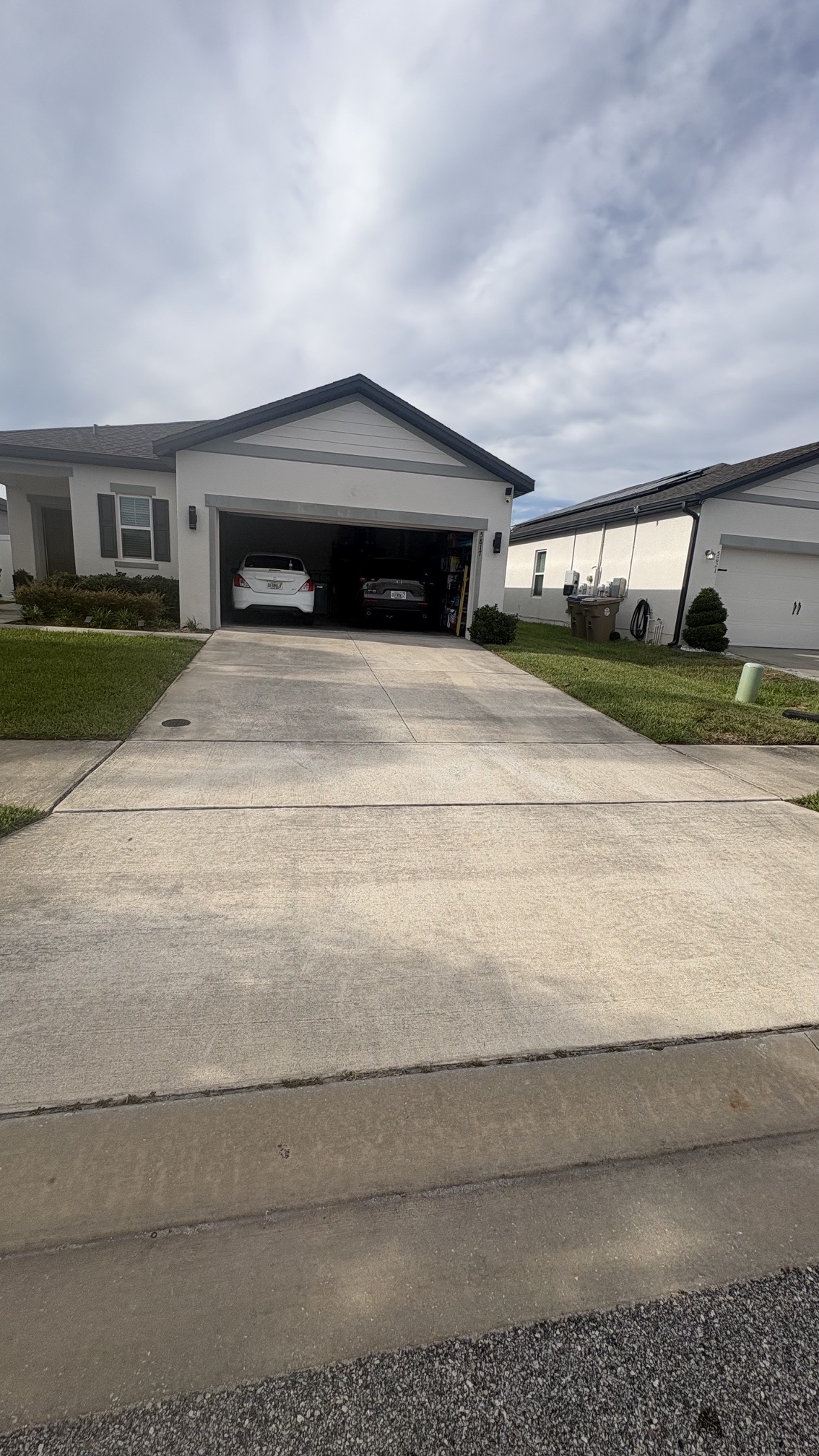 Before pressure washing