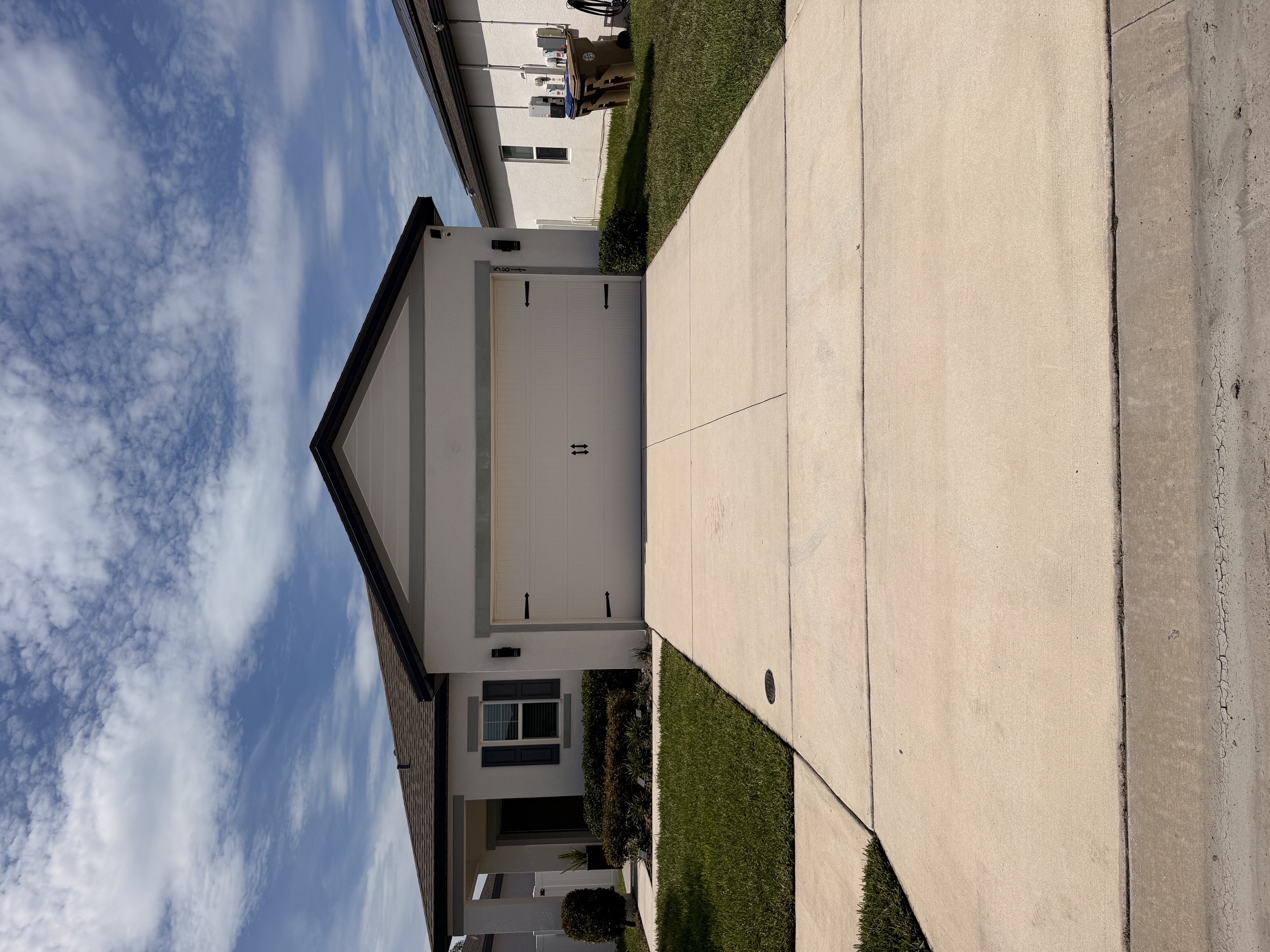 After pressure washing