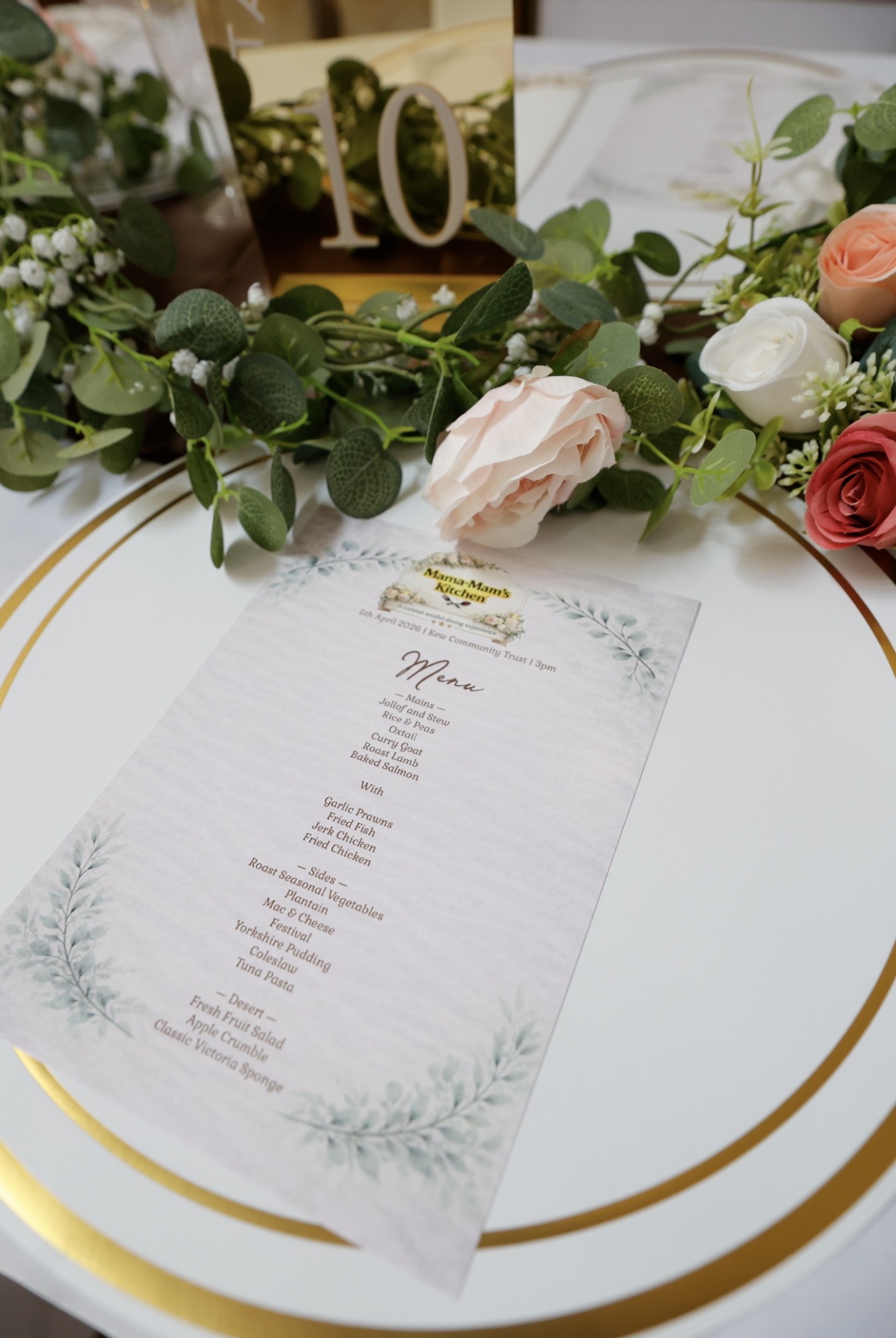 Elegant table setting at Mama-Mam's