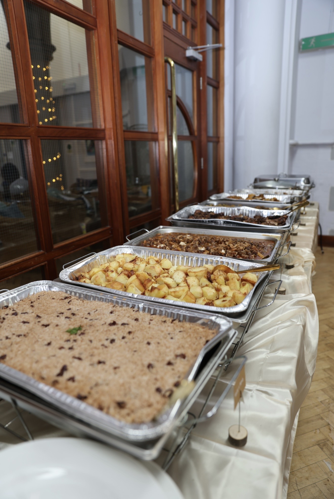 Authentic Caribbean buffet spread