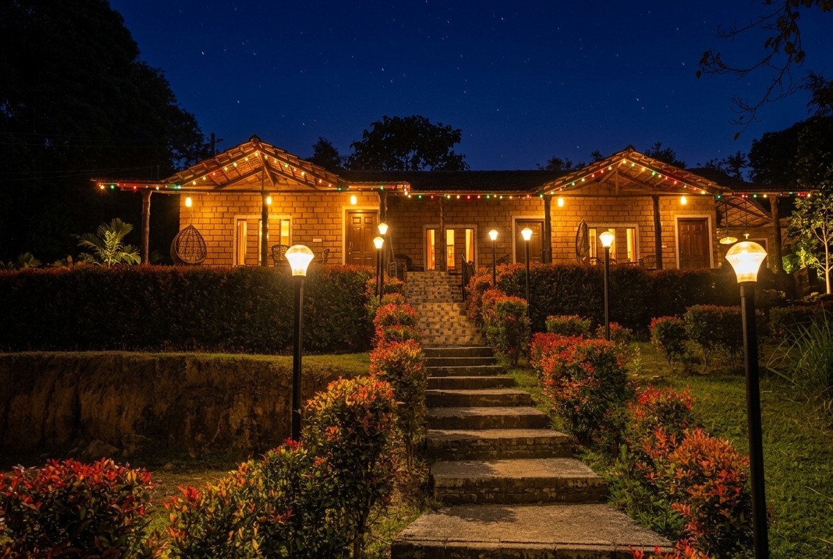 Heritage Cottage at Night