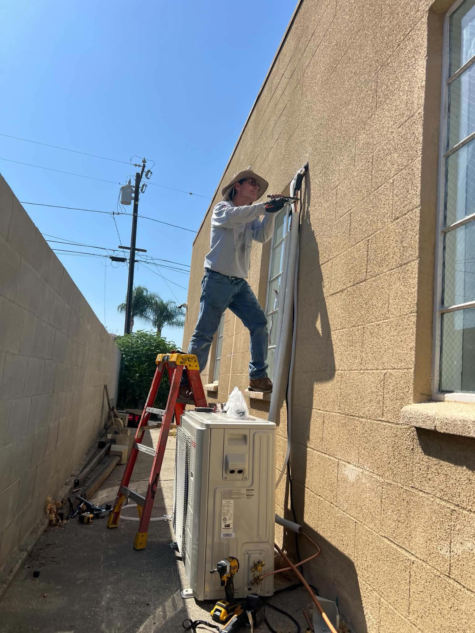 Mini Split Outdoor Install — Chino Hills