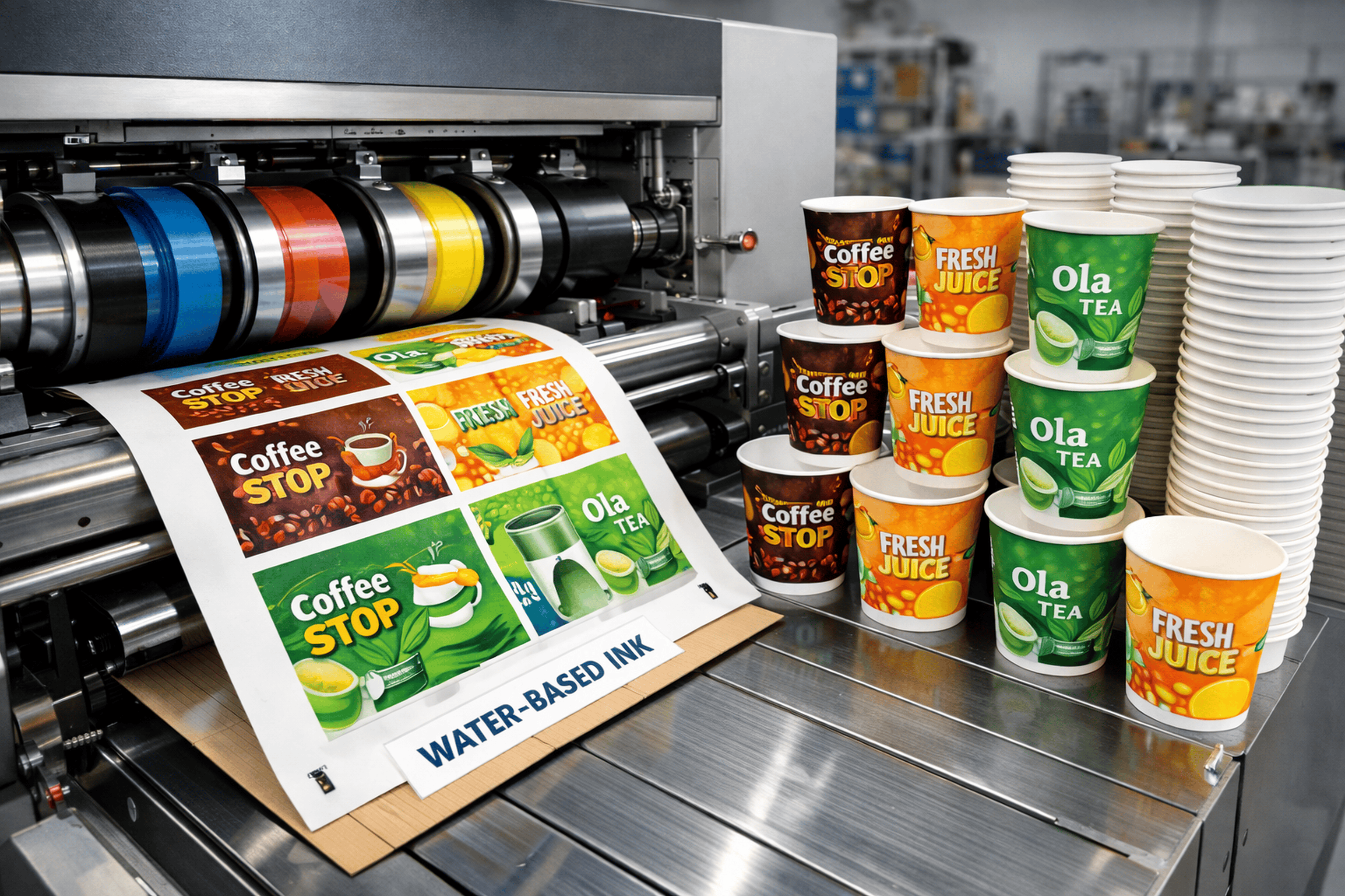 Paper Cup Inks - Application Example