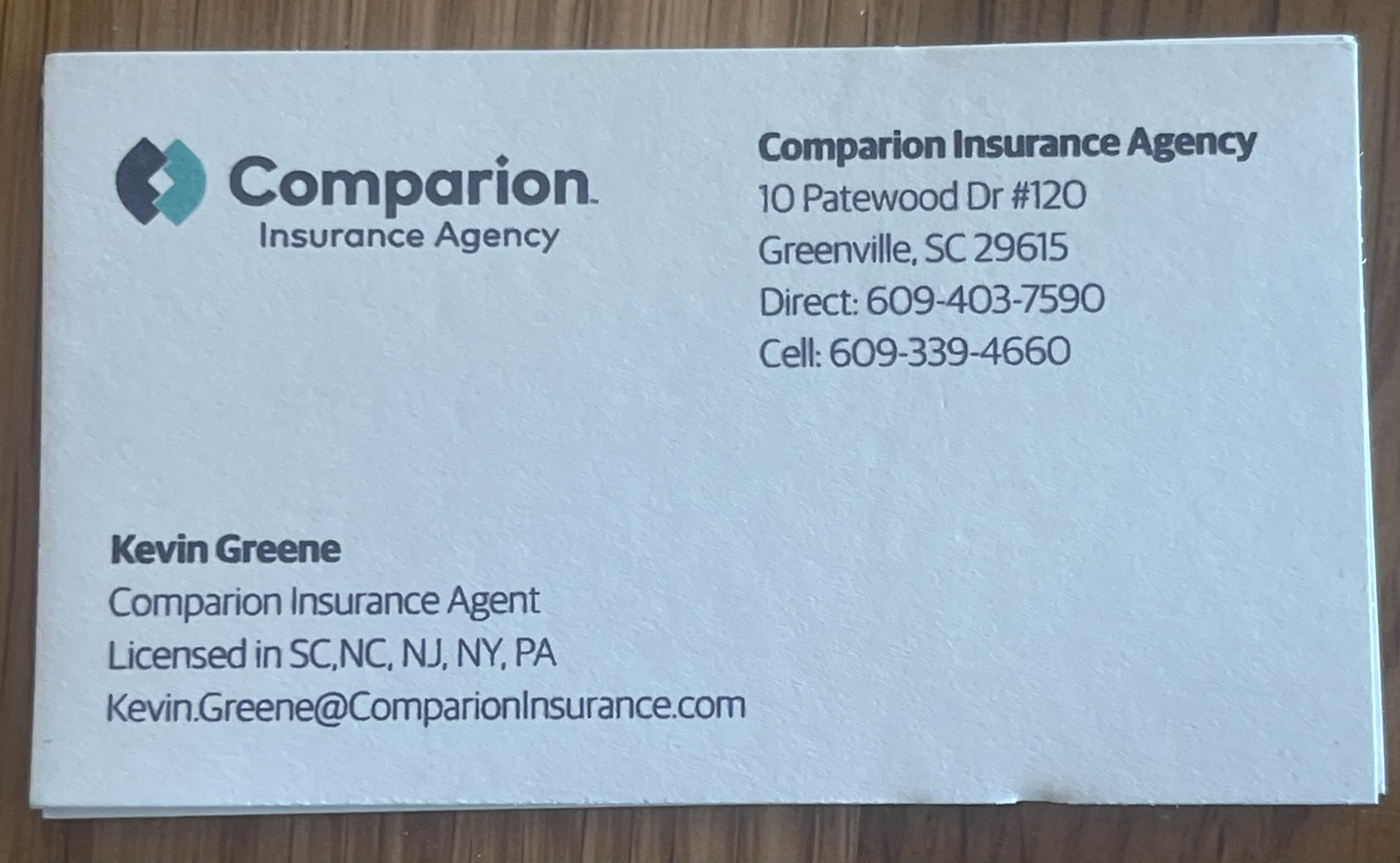 Kevin's business card 1
