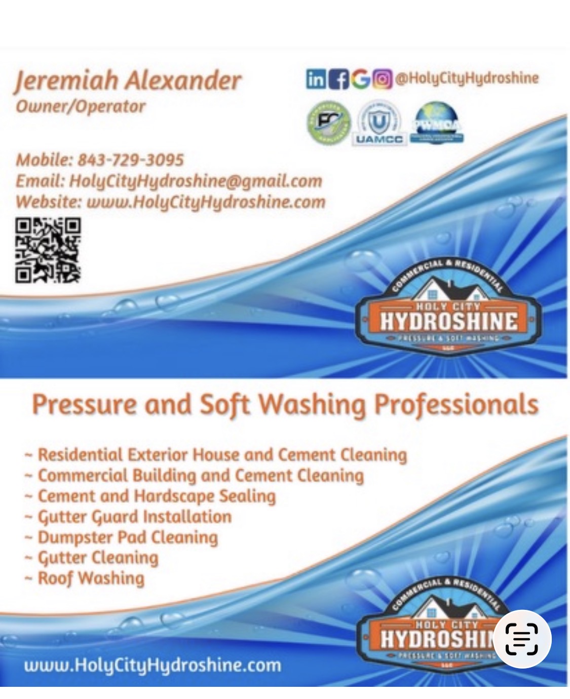 Jeremiah's business card 1