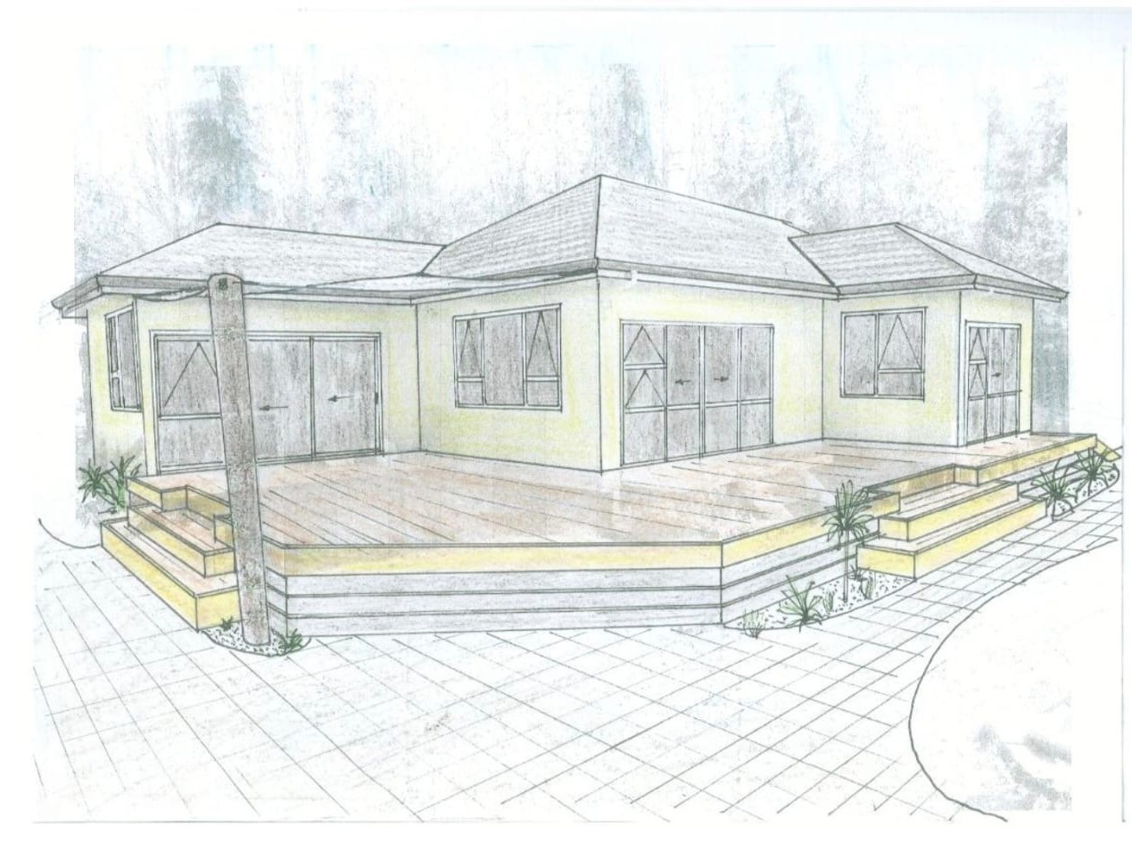 Indoor–outdoor deck — Sketch
