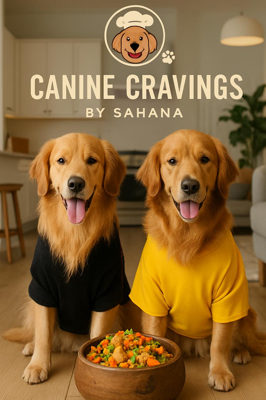 Sahana's two golden retrievers — the heroes behind Canine Cravings