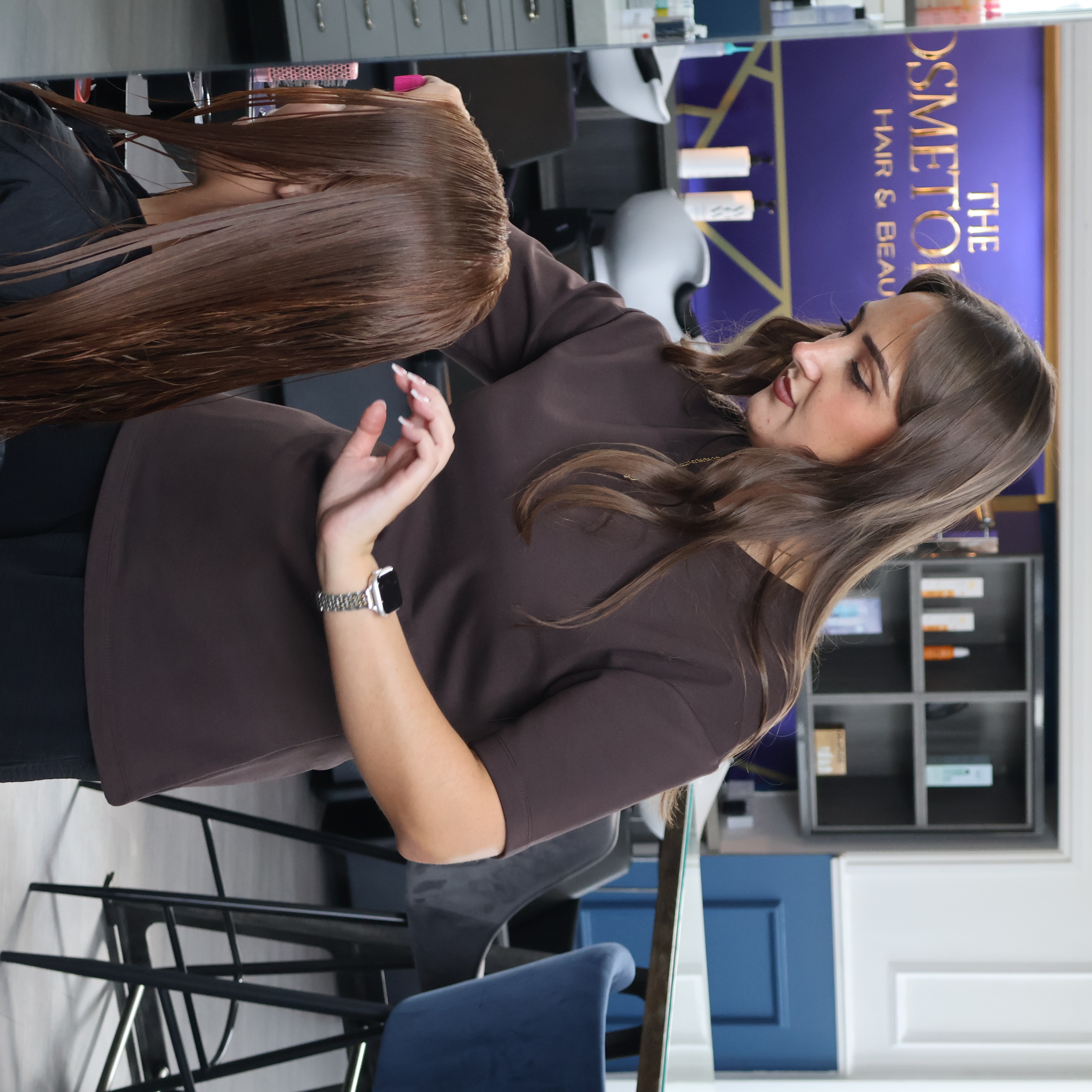 Megan working