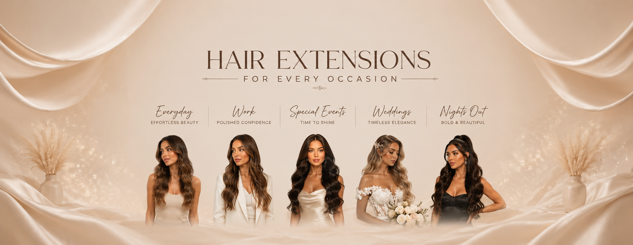 Hair Extensions for Every Occasion - Everyday, Work, Special Events, Weddings, Nights Out