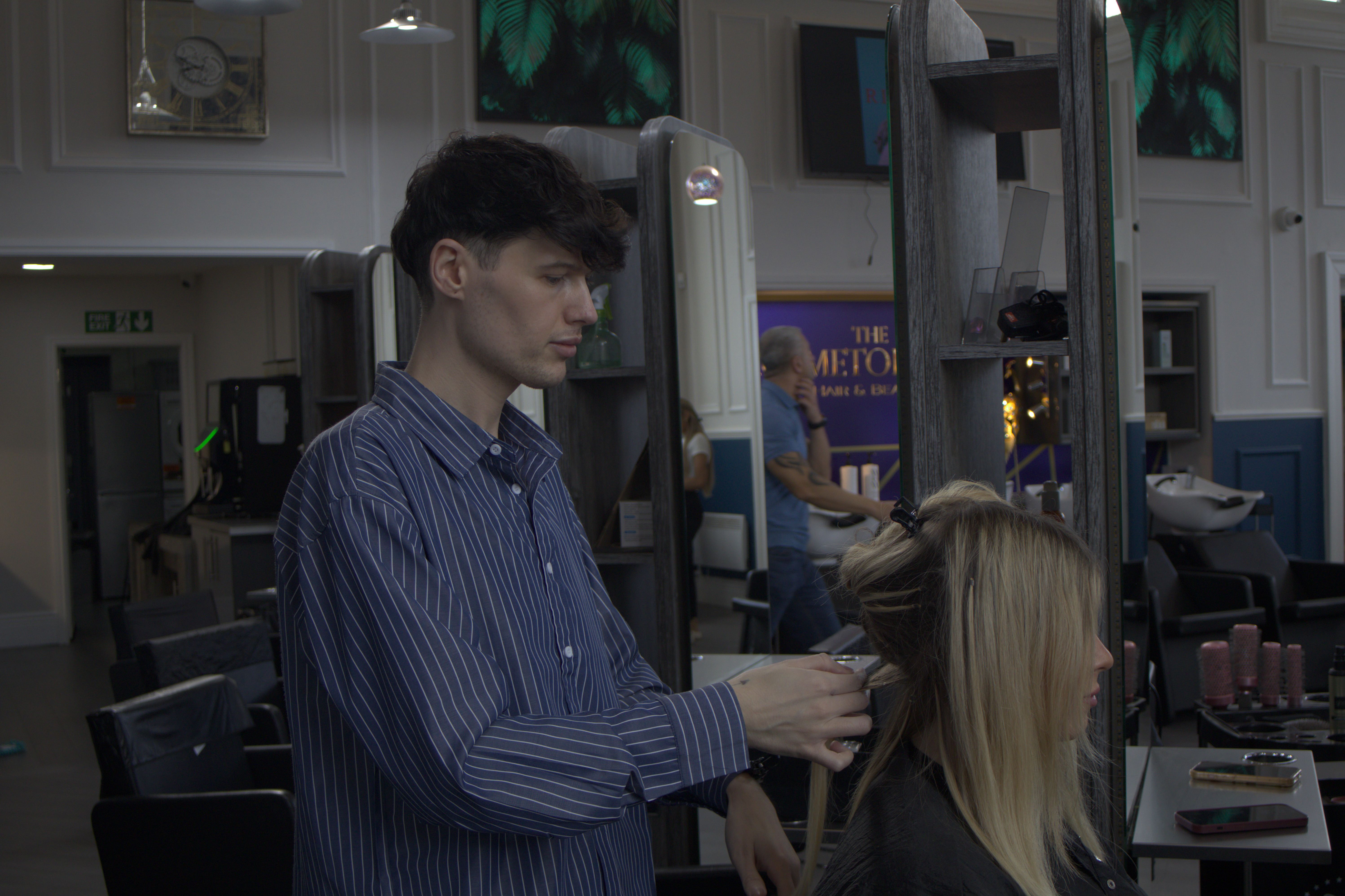 Billy working