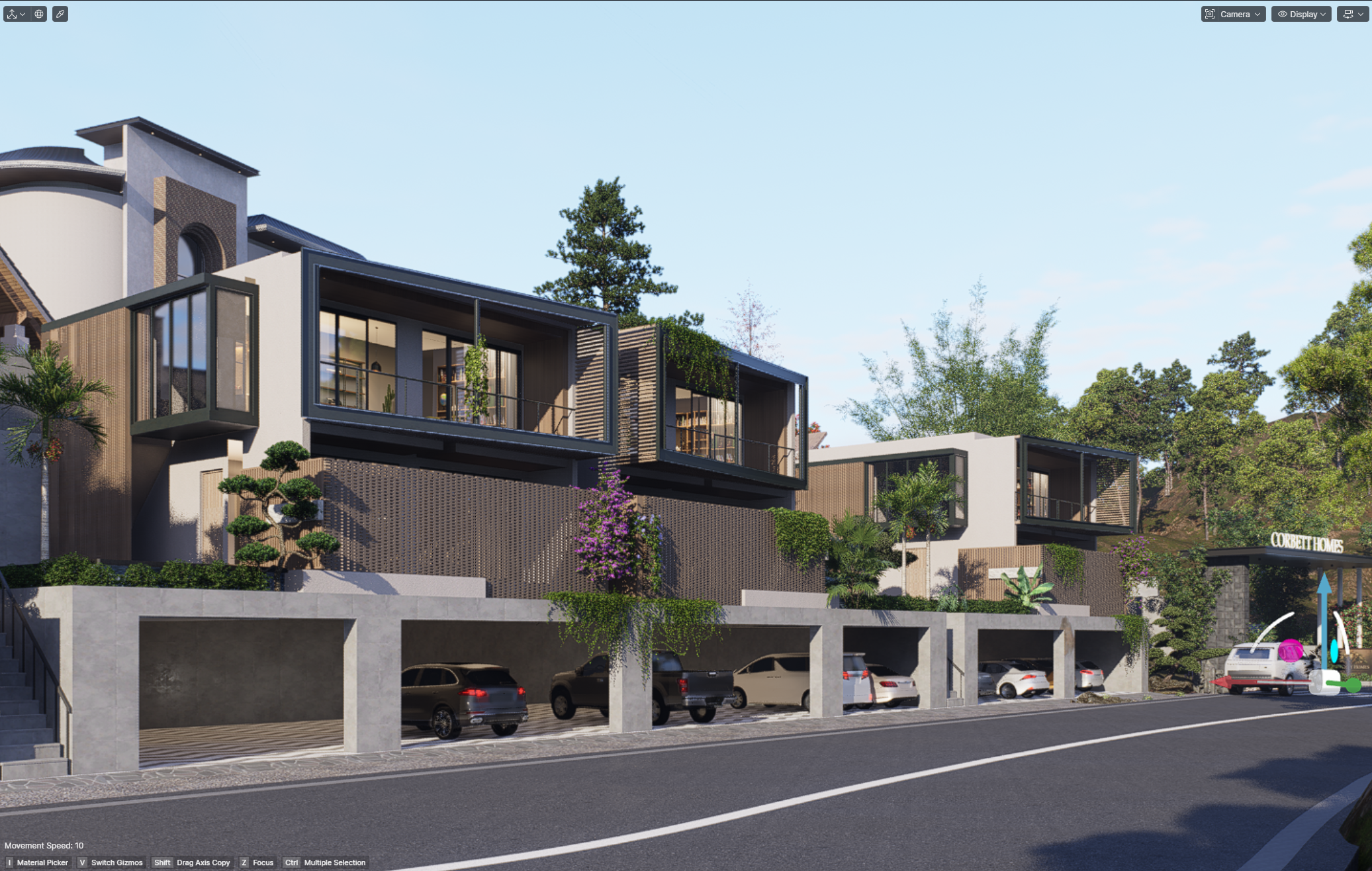 Concept render — boutique villa cluster on developed plots