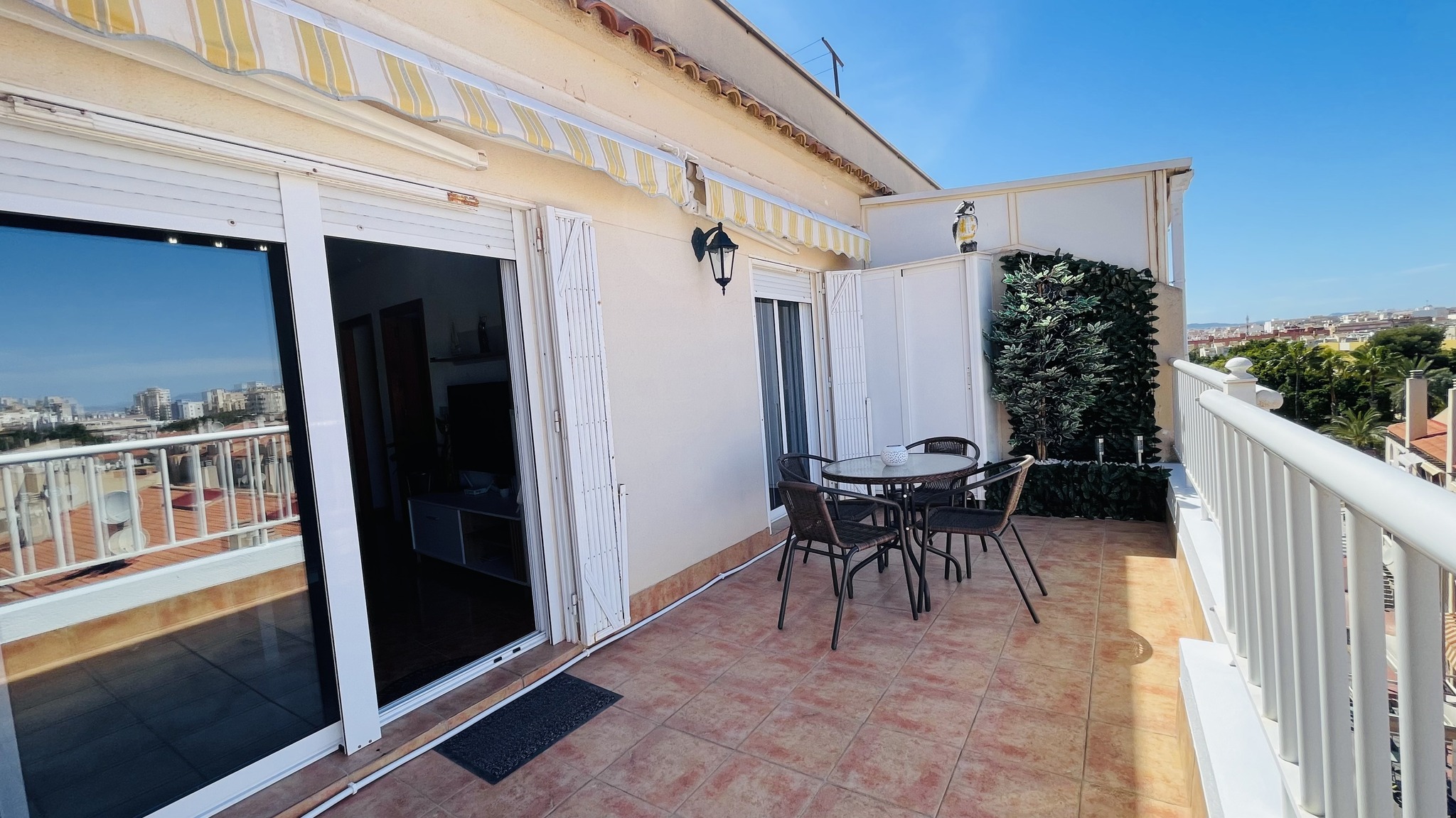 Spacious terrace with panoramic views