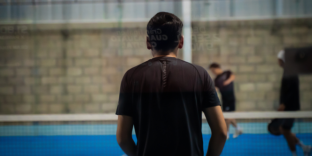 Jugador preparándose