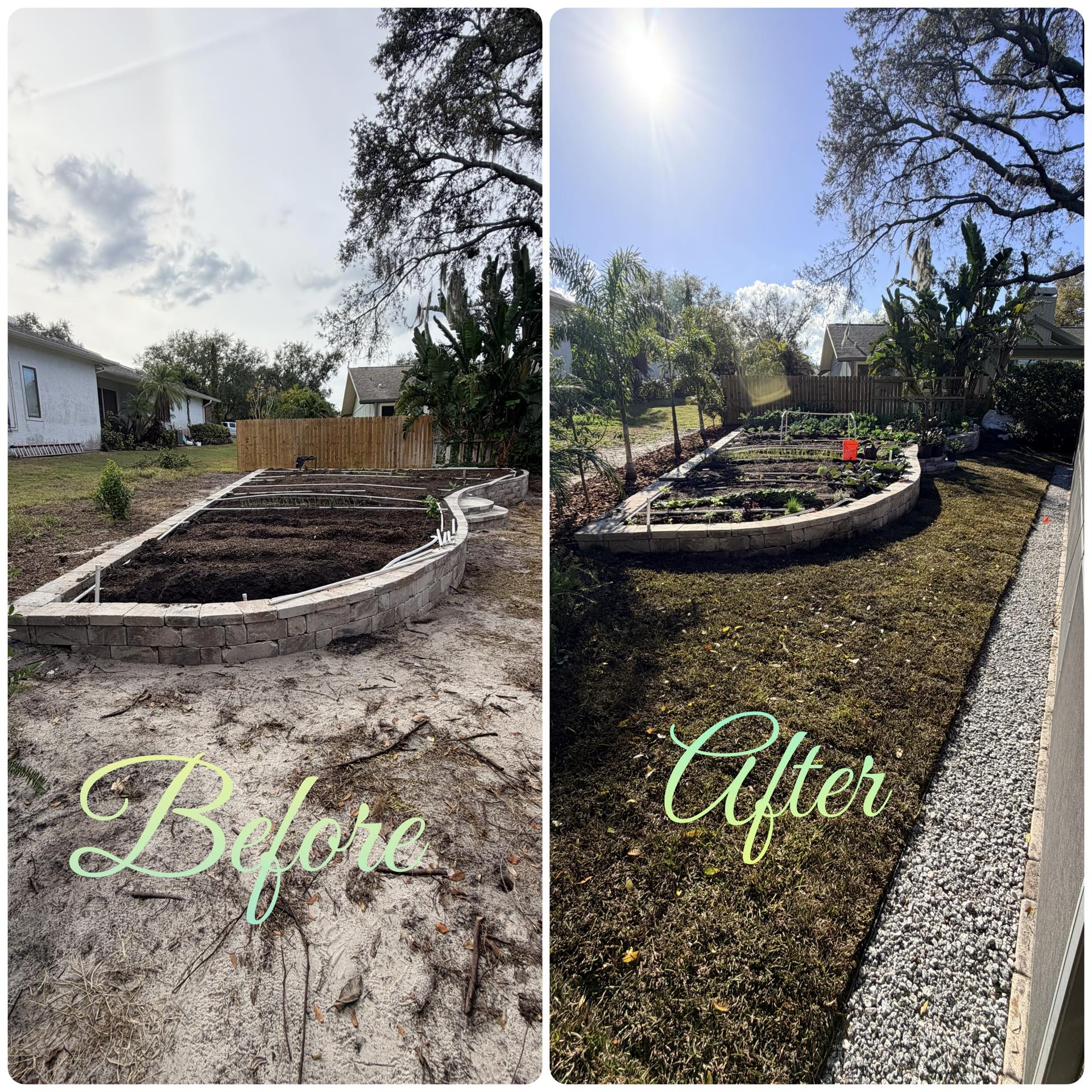Backyard paver patio & fence project