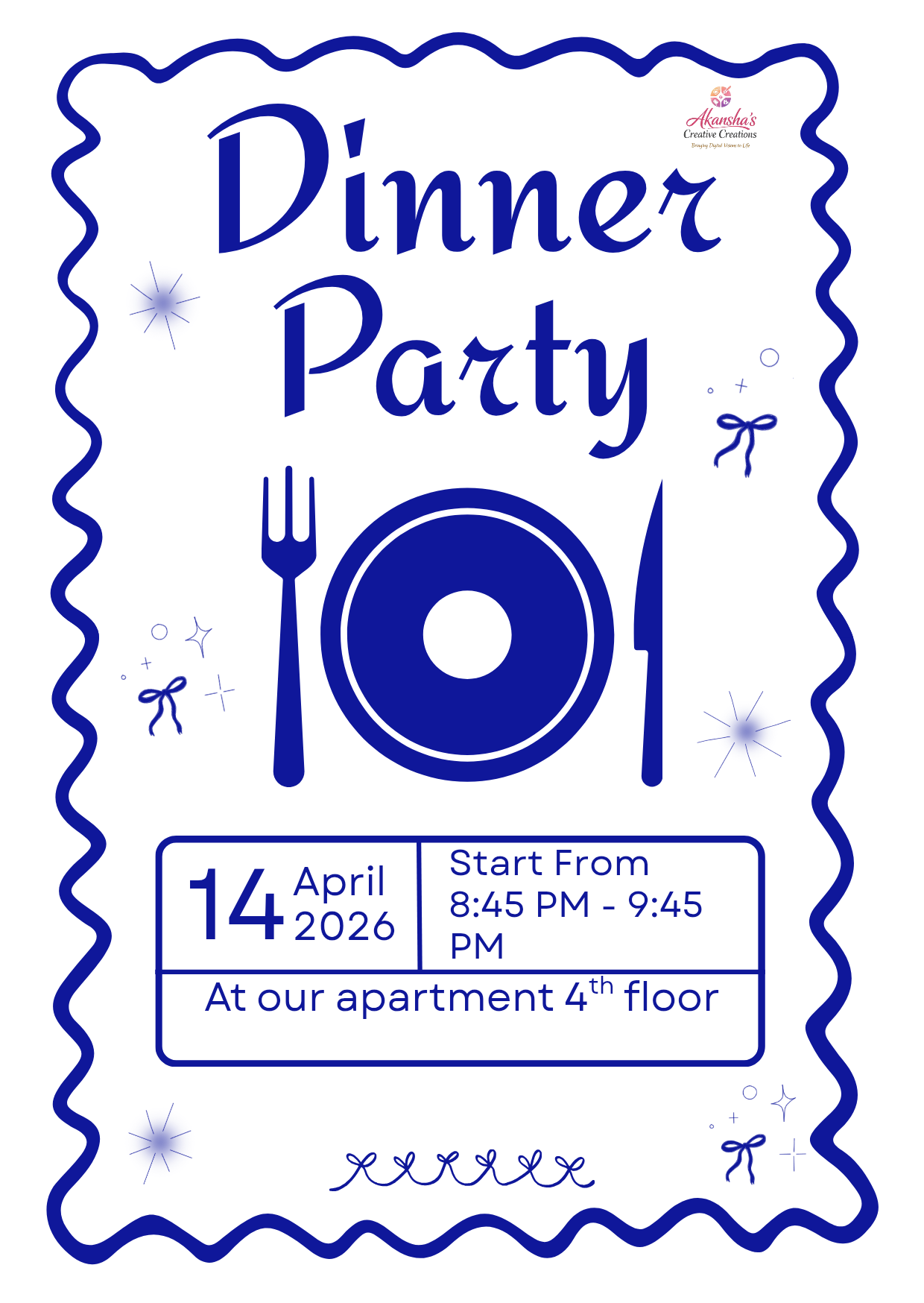 Dinner Party · Minimal Blue