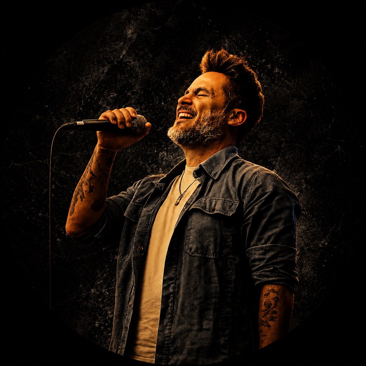Frank Bergher cantando