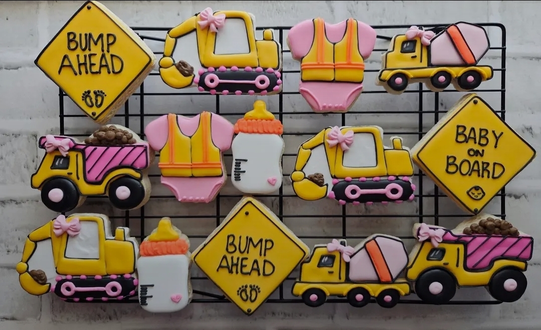 Bump Ahead — Pink Construction Baby Shower