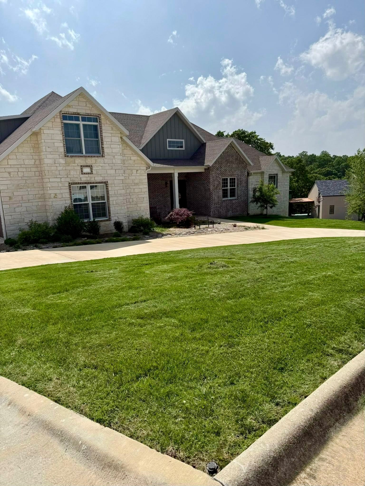 Beautifully maintained front lawn