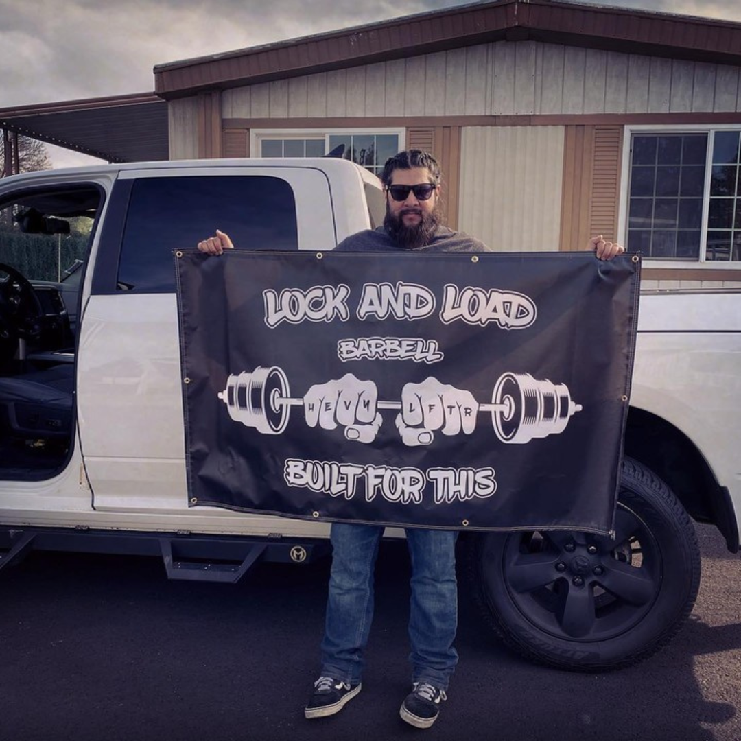 Lock and Load Barbell Banner