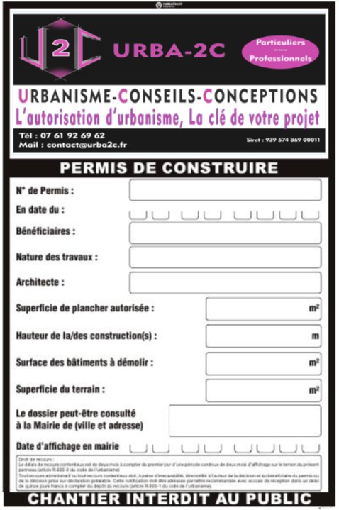 Panneau de chantier